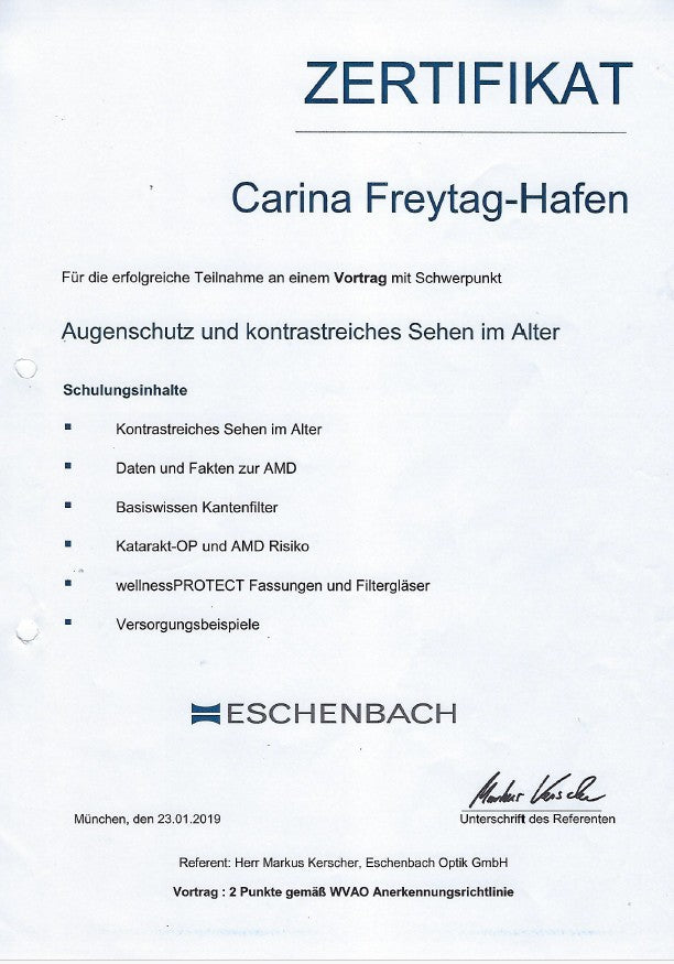 Augenschutz und kontrastreiches Sehen im Alter