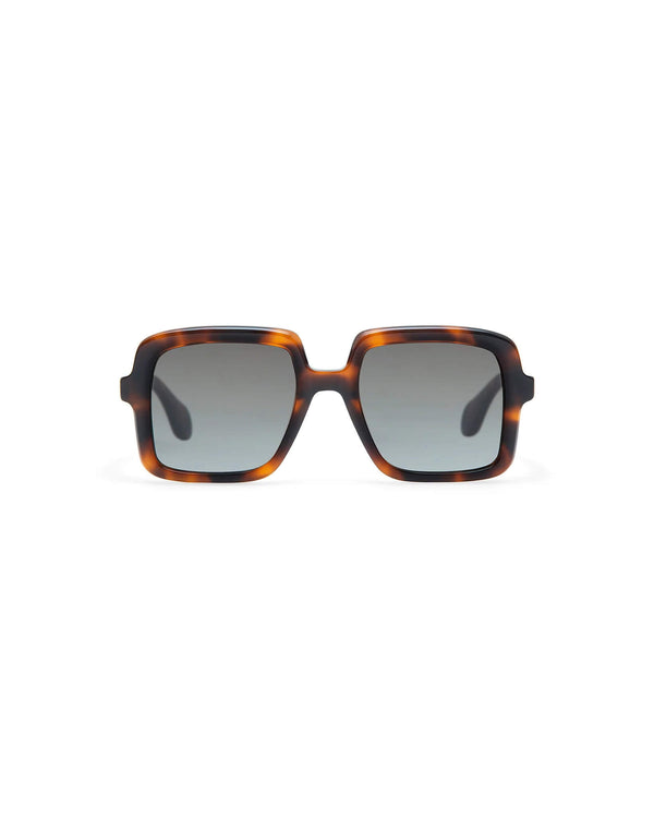 braun havanna Sonnenbrille mit grünen Gläsern