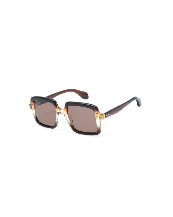 Sonnenbrille braun verlaufend mit braunen Gläsern Seitenansicht